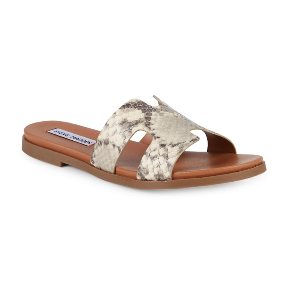 Steve Madden Harriett Slides Snakeskin Print Sz 6